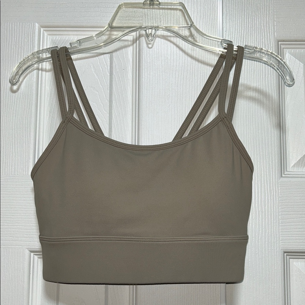 Adanola Taupe Brown Ultimate Double Strap Sports Bra - Size X-Small